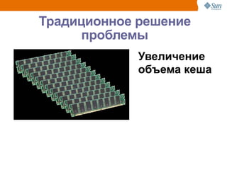 Традиционное решение
      проблемы
             Увеличение
             объема кеша




                           30
 