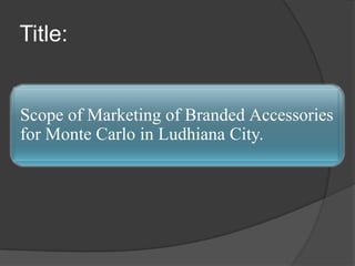 RESEARCH PROBLEMNeed of Study