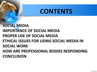 social work and social media | PPTX