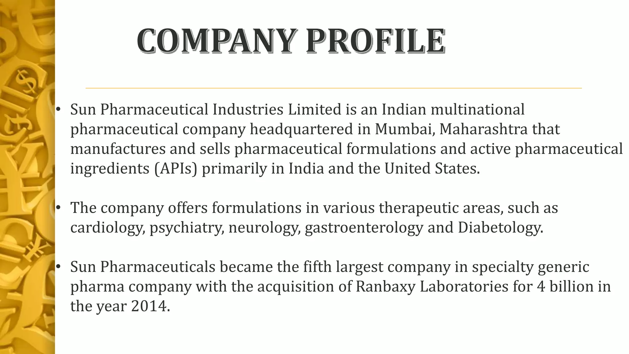 Sun pharma ppt final | PPTX