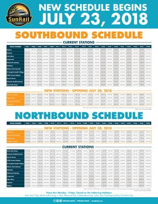 Sunrail Routes And Schedules Sunrail Schedule