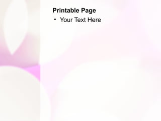 Printable Page Your Text Here 
