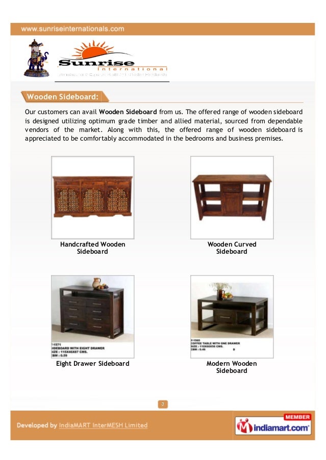 Sunrise Internationals, Jodhpur, Designer Wooden Furniture