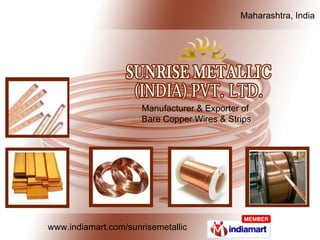 Manufacturer & Exporter of  Bare Copper Wires & Strips Maharashtra, India  