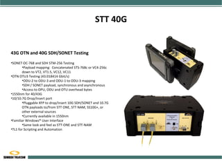 Stt Modem Stack Sunrise Telecom Product Presentation 2009. Ro | PPT