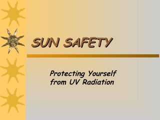 SUN SAFETYSUN SAFETY
Protecting Yourself
from UV Radiation
 