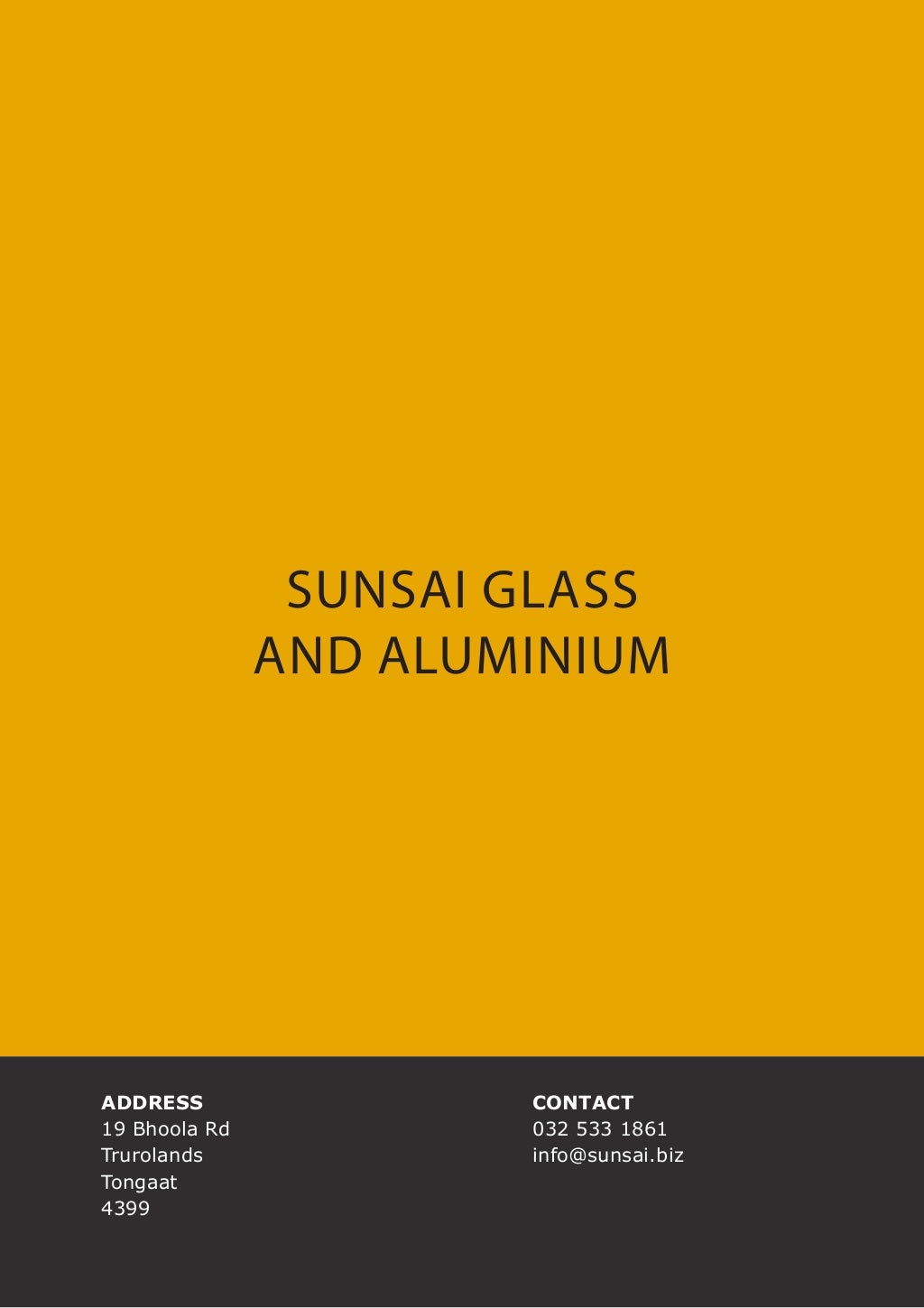 Sunsai Glass and Aluminium Company Profile