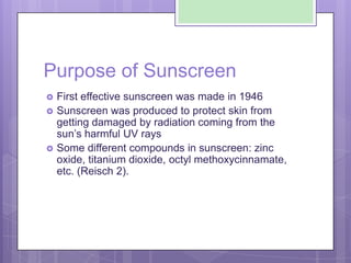 Sunscreen | PPTX