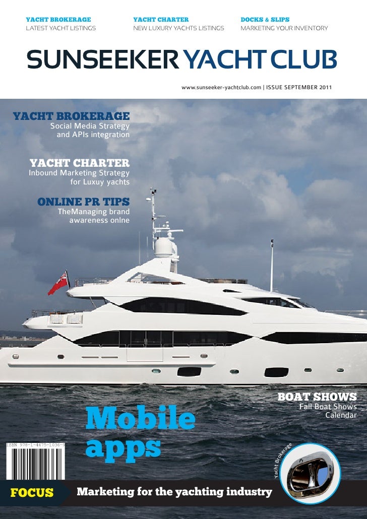 Sunseeker Yacht Club Magazine Yacht Brokerage And Charter Septemb