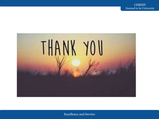 Excellence and Service
CHRIST
Deemed to be University
 