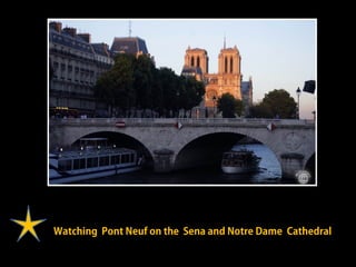 Watching Pont Neuf on the Sena and Notre Dame Cathedral
 