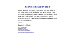 Motels in Escondido
