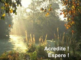Acredite ! 
Espere ! 
 