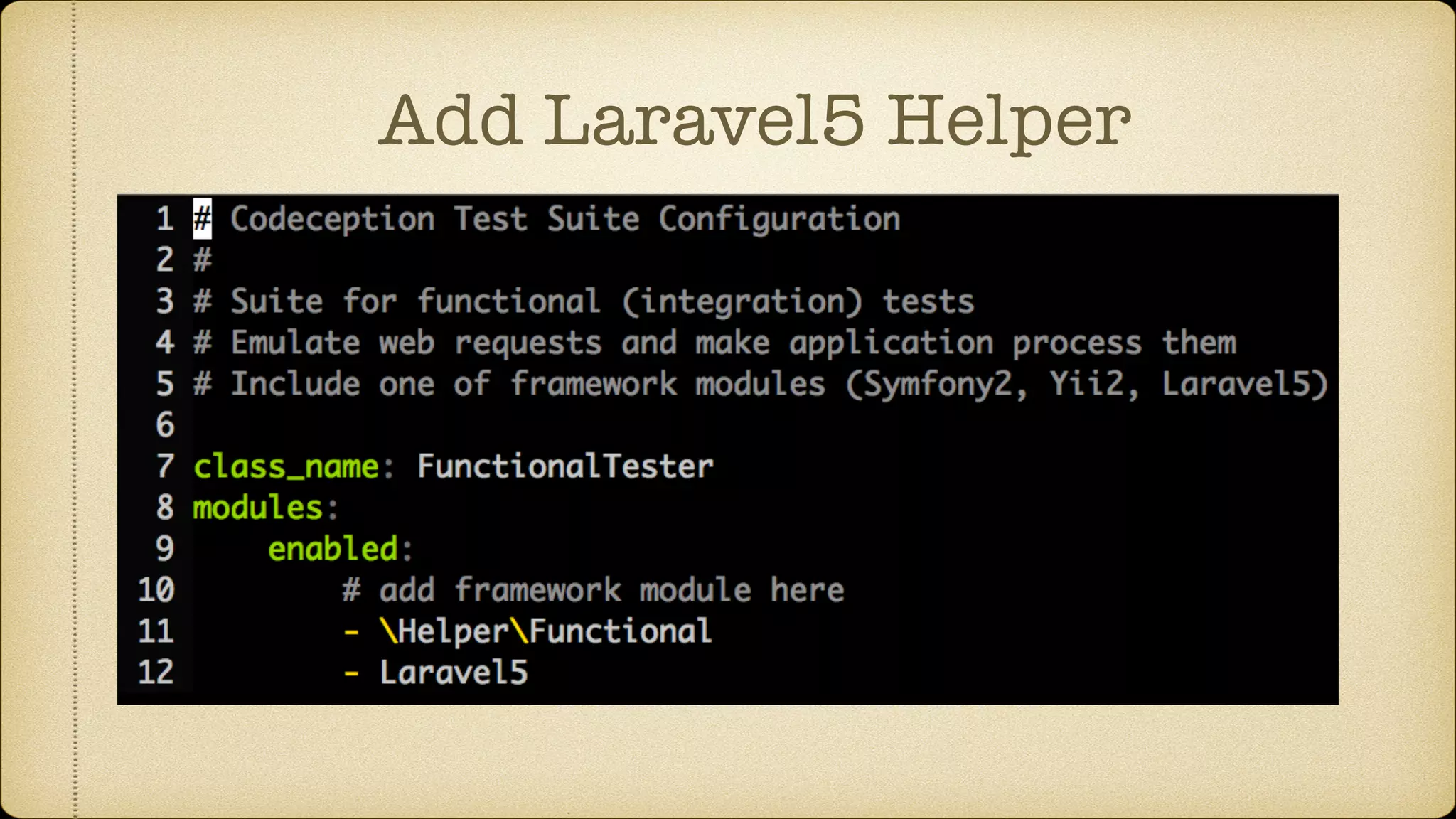 Add Laravel5 Helper 