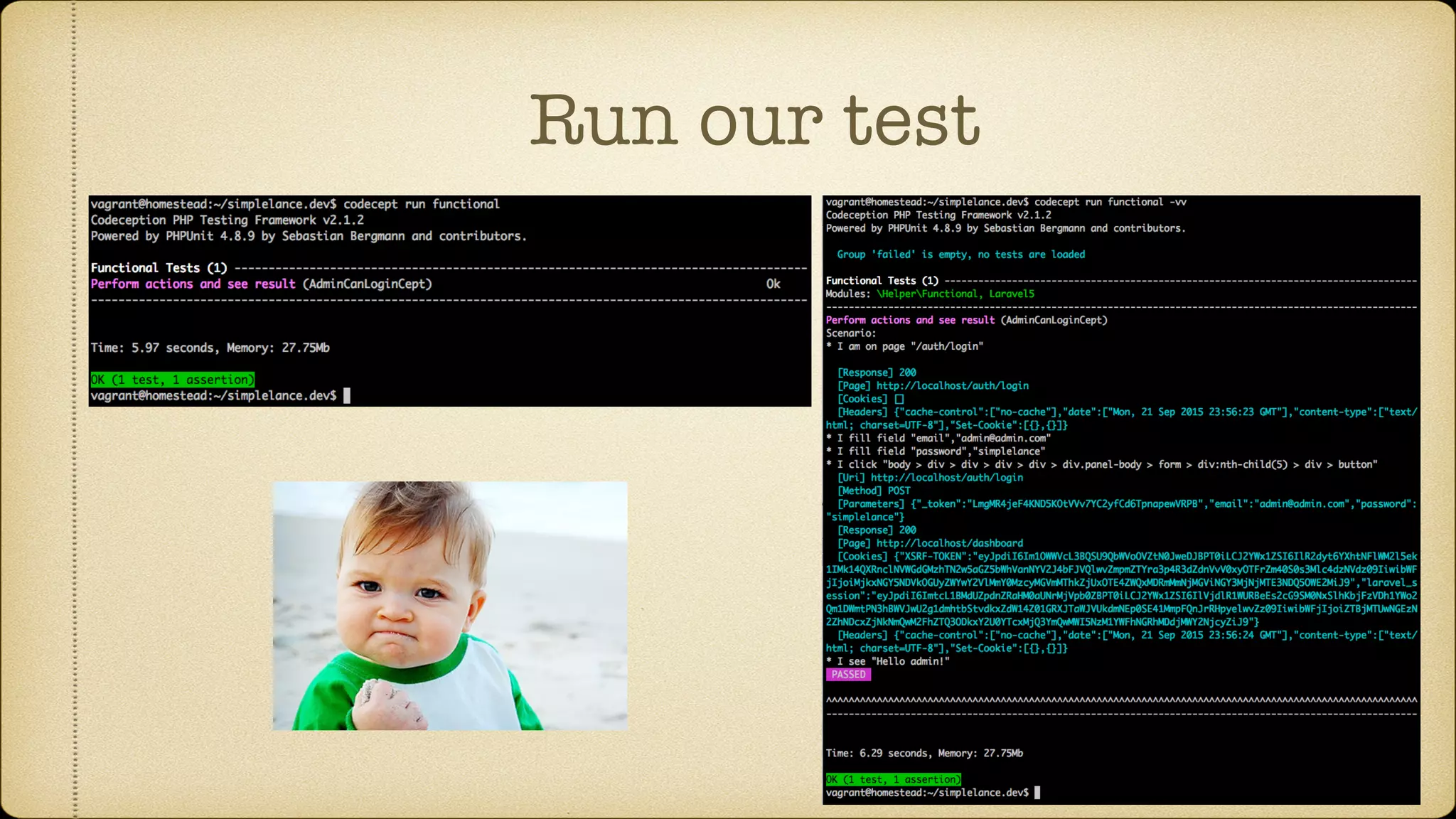 Run our test 