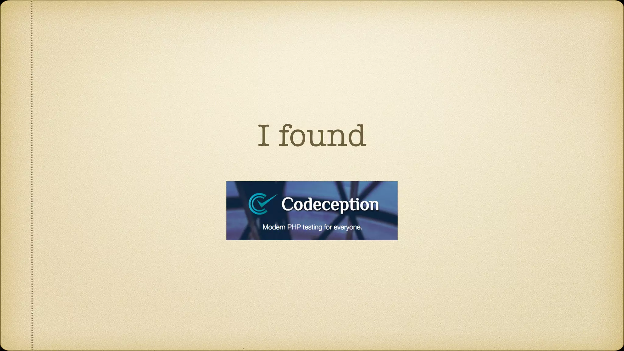 I found 