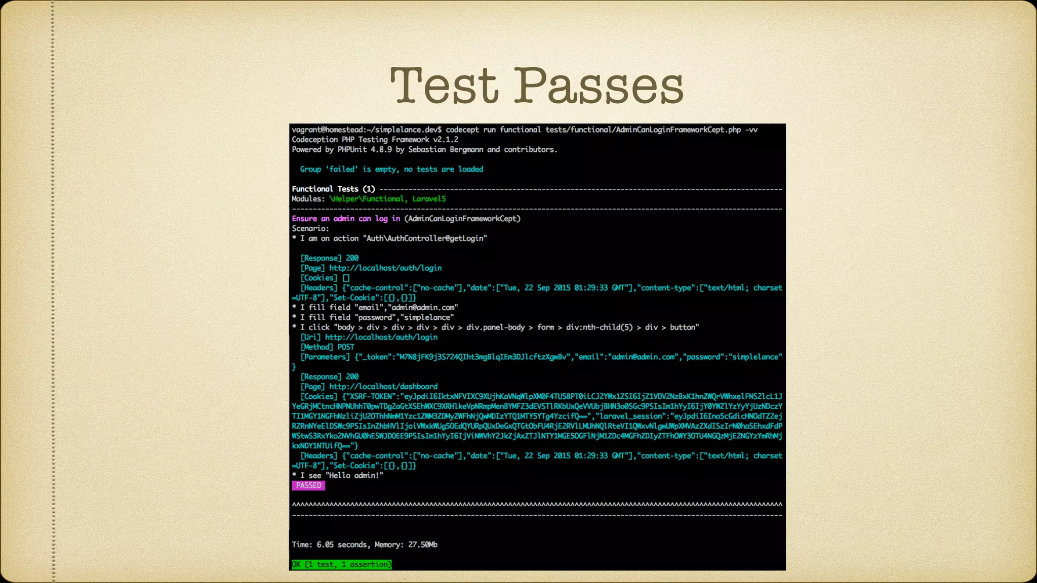 Test Passes 
