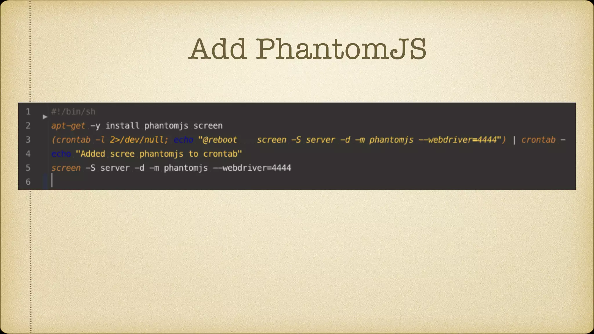 Add PhantomJS 