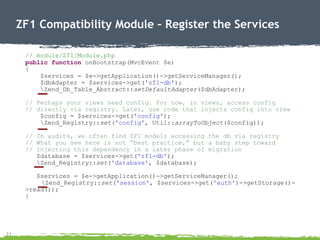 Sunshine php practical-zf1-zf2-migration | PDF