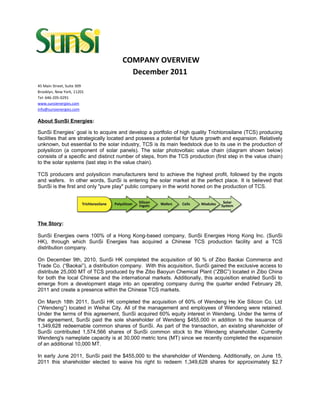 SunSi Executive Summary December 2011