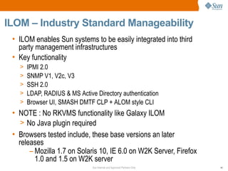 Sun sparc enterprise t5440 server technical presentation | PDF
