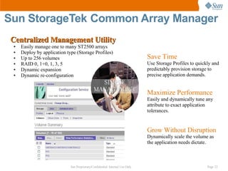 Sun storage tek 2500 series disk array technical presentation | PDF