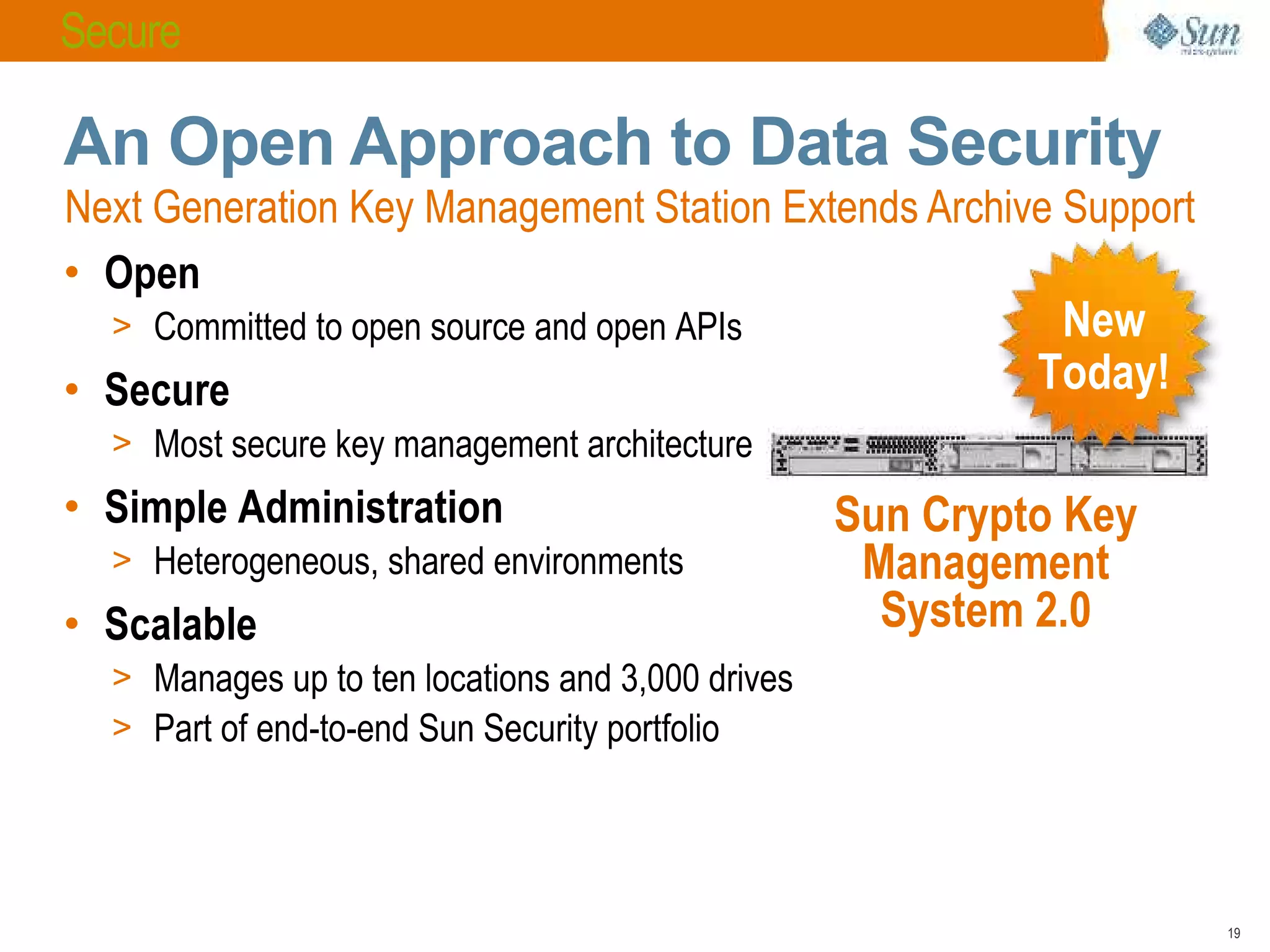 Open Archive with Sun Microsystems and Symantec