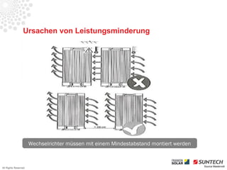 Ursachen von Leistungsminderung




                      Wechselrichter müssen mit einem Mindestabstand montiert werden


                                                                                       Source Mastervolt
All Rights Reserved
 