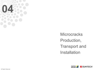 04

                      Microcracks
                      Production,
                      Transport and
                      Installation


All Rights Reserved
 