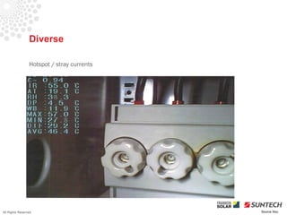 Diverse

                 Hotspot / stray currents




All Rights Reserved                         Source Iliou
 