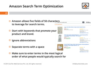 Optimize Product Listing For Amazon