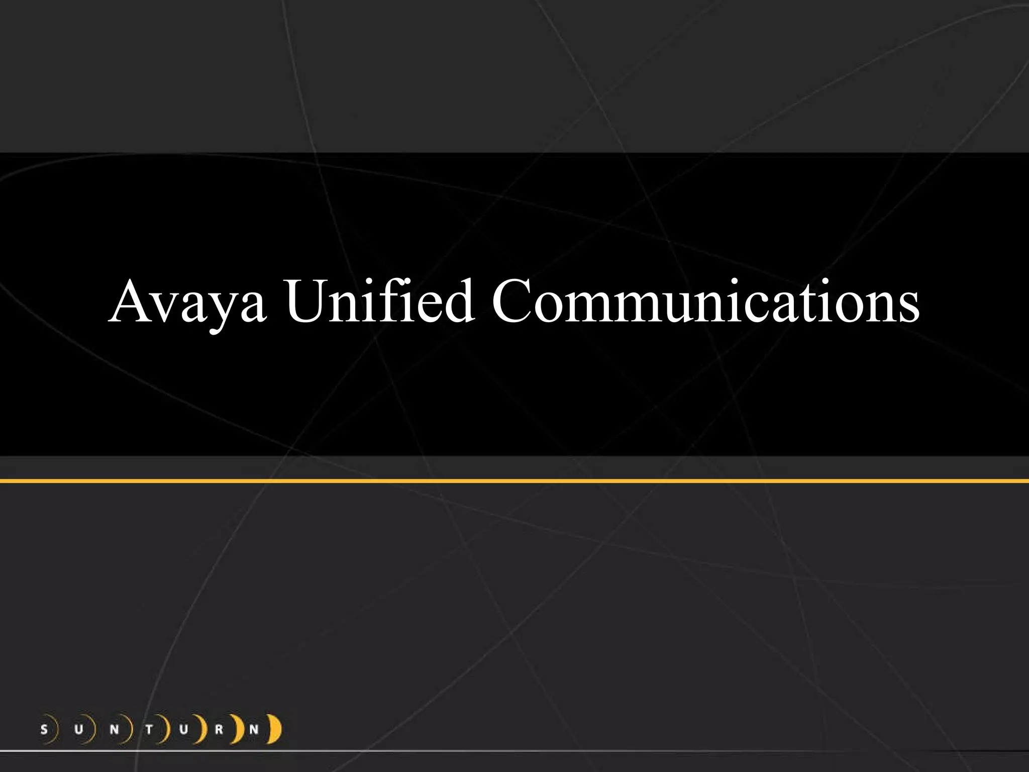 Avaya Unified Communications 