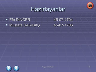 Hazırlayanlar Efe DİNCER 45-07-1704 Mustafa SARIBAŞ 45-07-1706 
