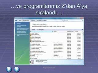 … ve programlarımız Z’dan A’ya sıralandı… 