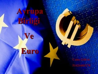 Avrupa Birliği  Ve  Euro Cana Göksu 51424401270 