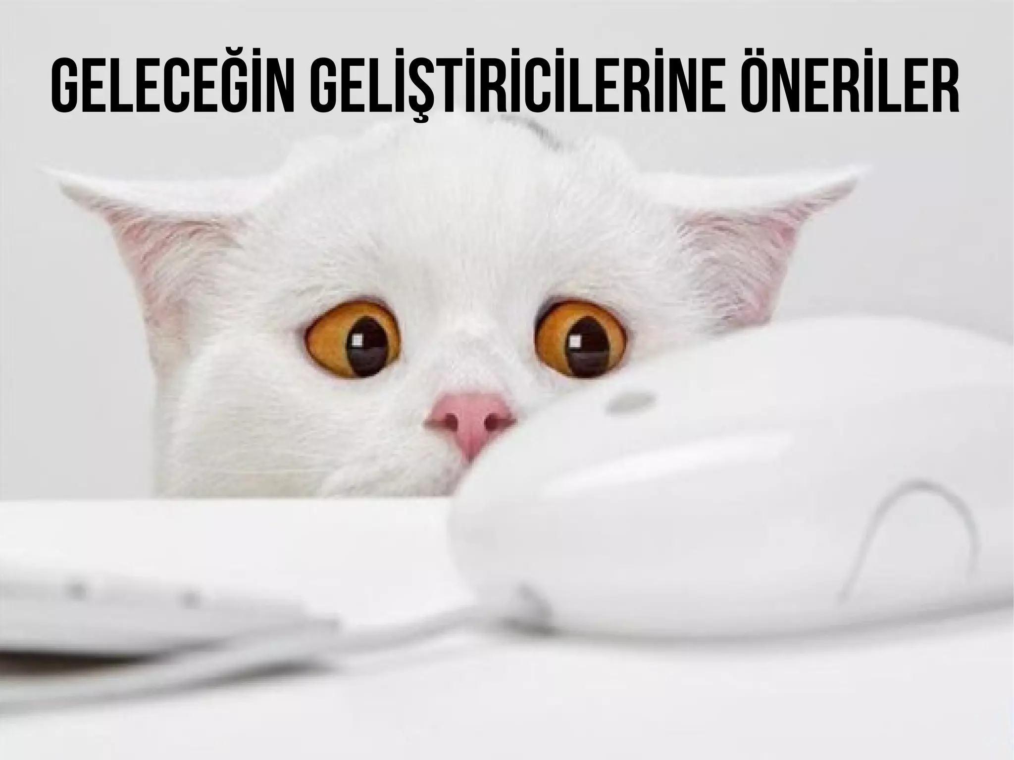 GELECEĞİN GELİŞTİRİCİLERİNE ÖNERİLER
 