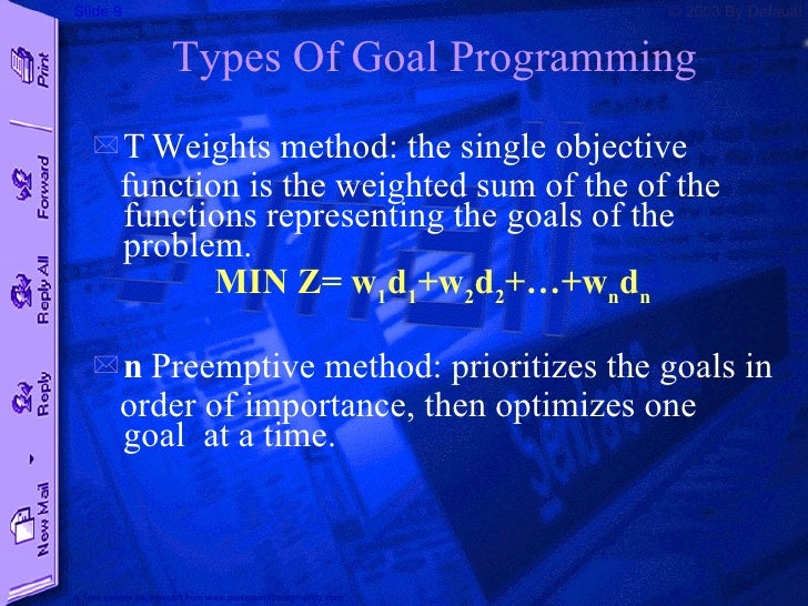 Goal Programming