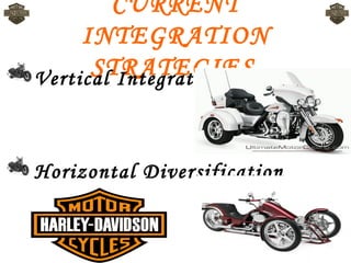 CURRENT
       INTEGRATION
        STRATEGIES
• Vertical Integration



• Horizontal Diversification
 