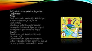 ÖĞRETİM TASARIMI MODELLERİ