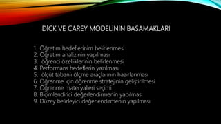 ÖĞRETİM TASARIMI MODELLERİ