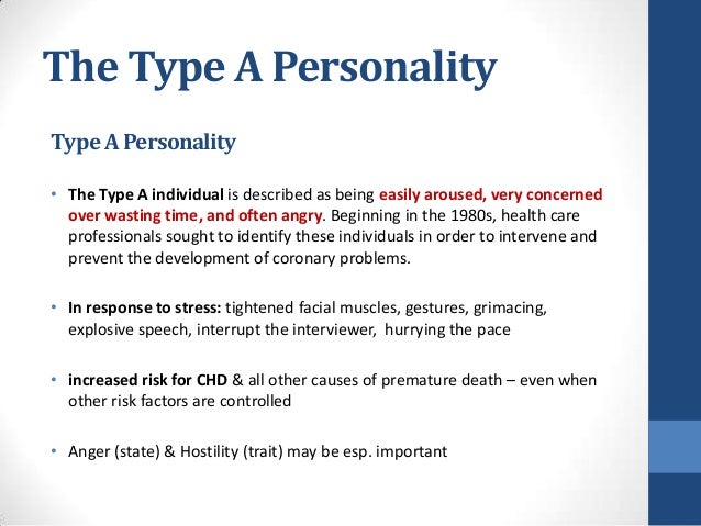 Traits personality type a Personality