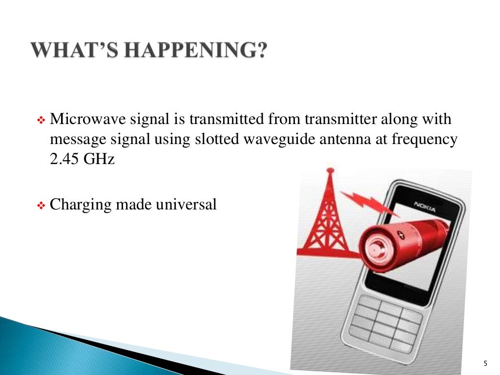 PPT on Wireless charging of mobile using microwaves