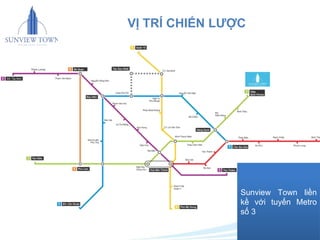 VỊ TRÍ CHIẾN LƯỢC 
Sunview Town liền 
kề với tuyến Metro 
số 3 
 