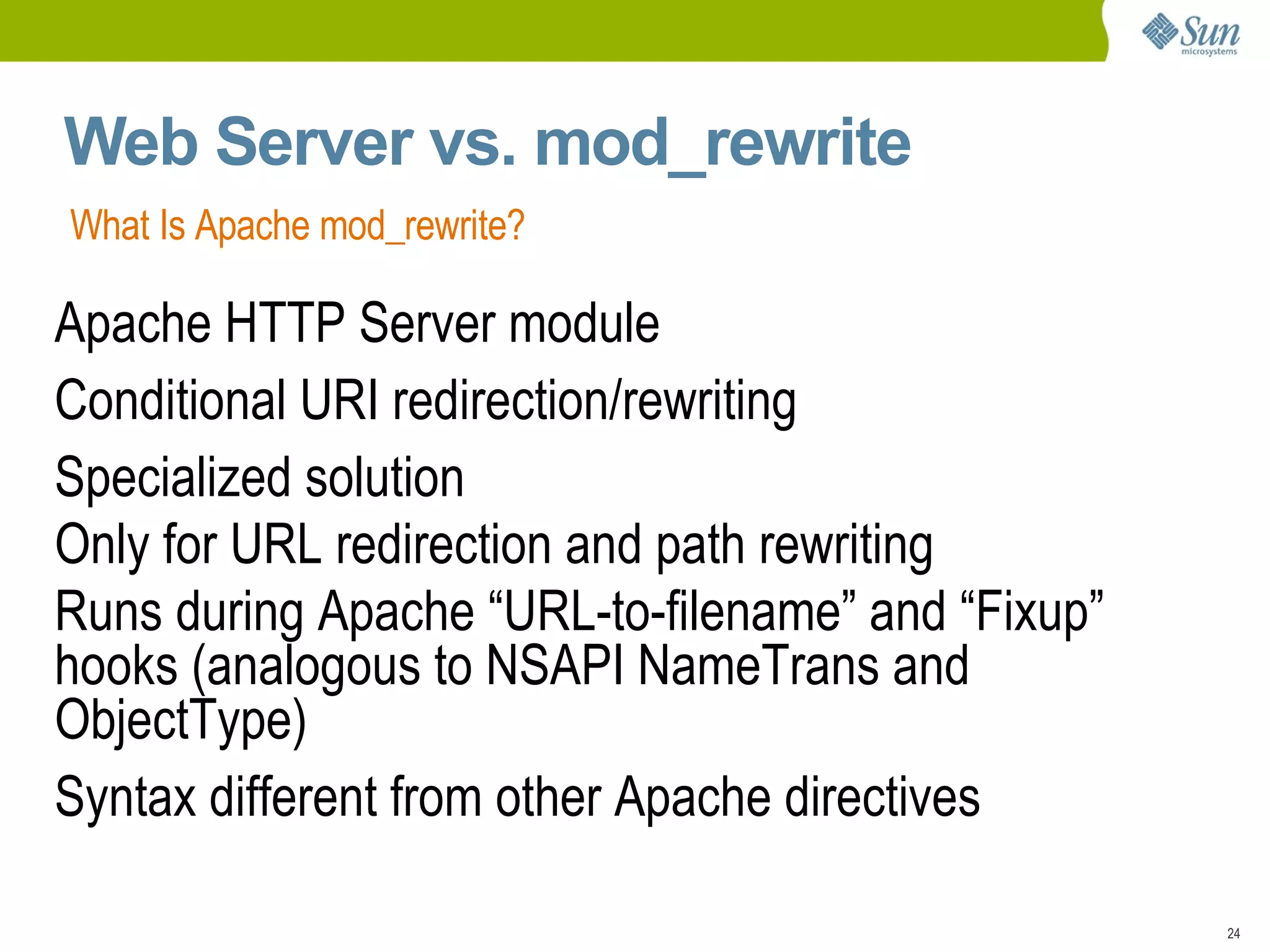 Configurations are standard text files; can be stored in CVS, BitKeeper, etc 