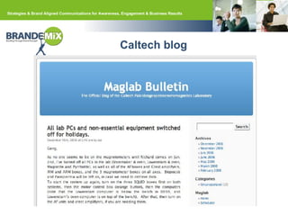 Caltech blog 