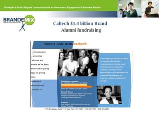 Caltech $1.4 billion Brand Alumni fundraising 