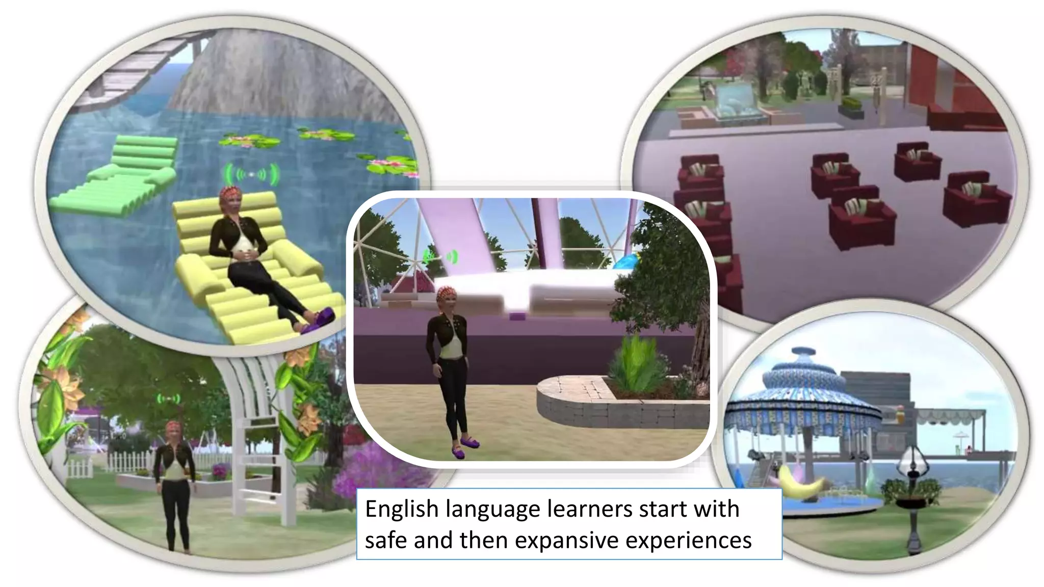 English language learners start with
safe and then expansive experiences
 