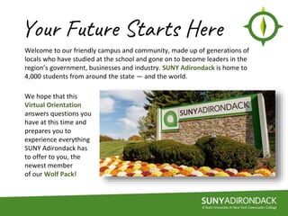 Suny adk welcome module1(1) PPT Suny adk welcome module1(1) PPT