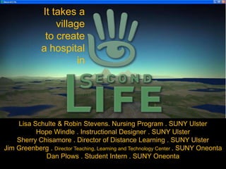 Suny ulster 2nd_life_medicalcenter | PPT