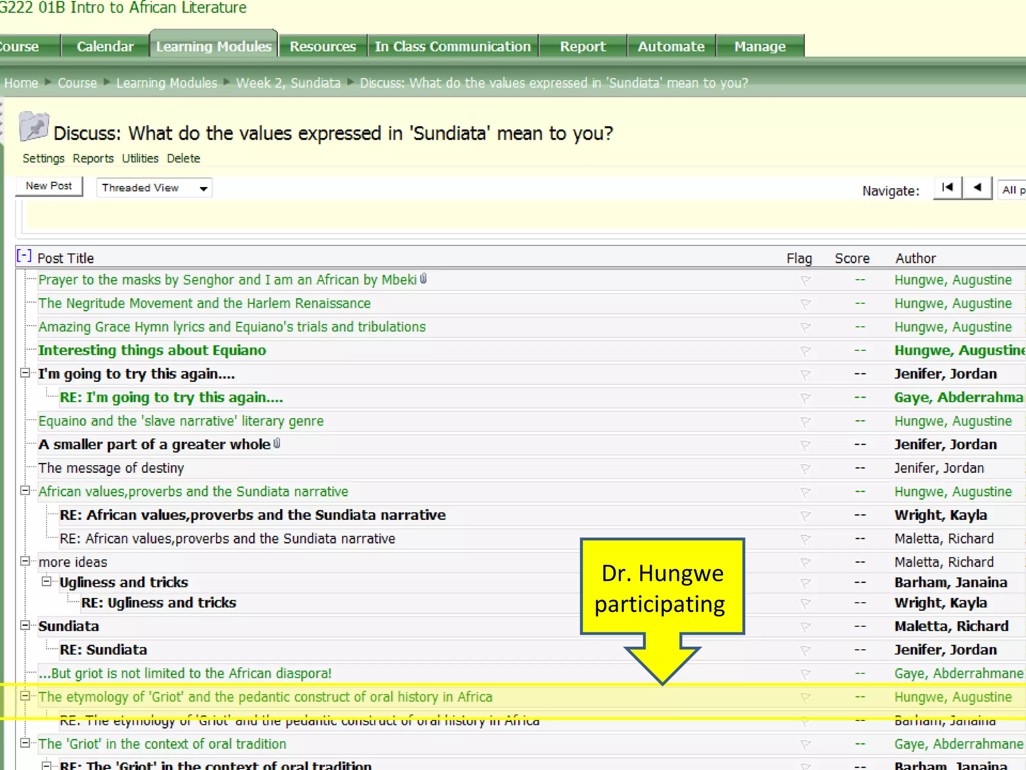 Suny Ulster African Literature Blended course PPT